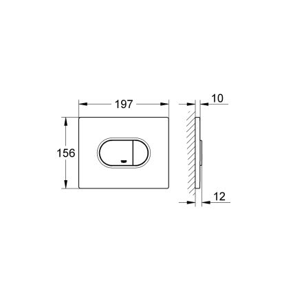 GROHE 38858SH0 - Πλακέτα ενεργοποίησης ARENA COSMOPOLITAN 156 × 197 mm λευκό