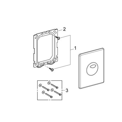 GROHE 38862SH0 - Πλακέτα χειρισμού SKATE 156 × 197 mm λευκή
