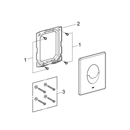 GROHE 389642430 - Πλακέτα ενεργοποίησης START 156 × 197 mm μαύρη