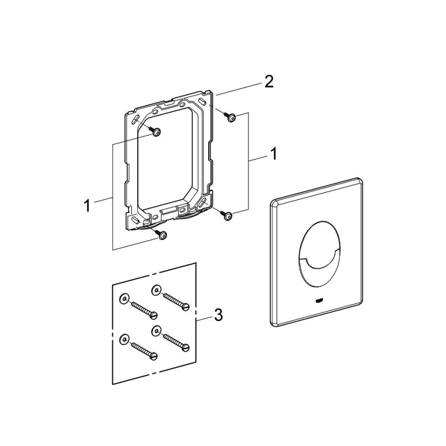 GROHE 389642430 - Πλακέτα ενεργοποίησης START 156 × 197 mm μαύρη