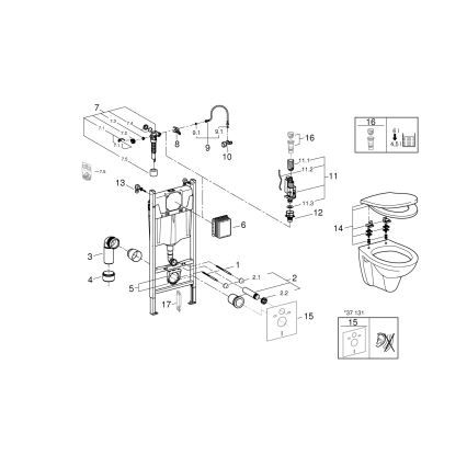 GROHE 39116000 - Σετ 4-σε-1 με κεραμικά SOLIDO COMPACT 1,13 m