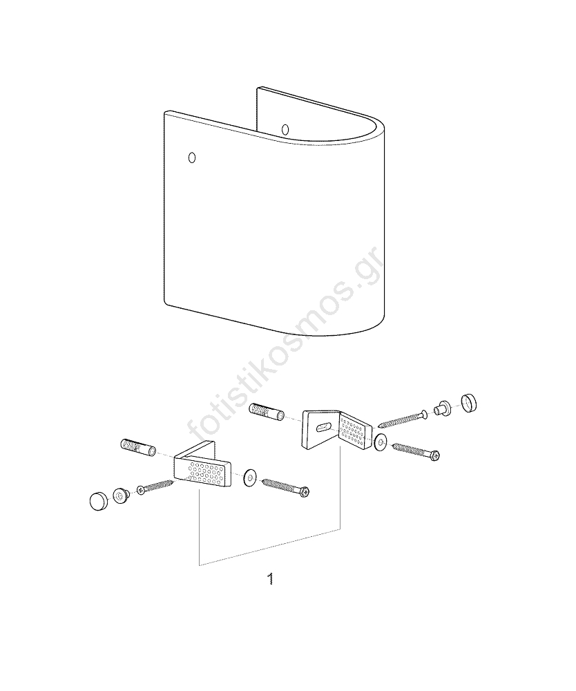 GROHE 39201000 - Ημι-κολόνα EURO CERAMIC 210 × 300 × 322 mm κεραμική ...