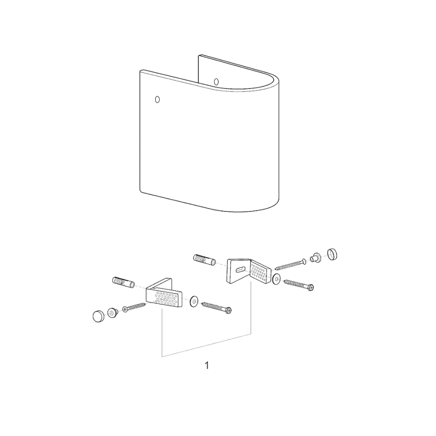 GROHE 39201000 - Ημι-κολόνα EURO CERAMIC 210 × 300 × 322 mm κεραμική/λευκή
