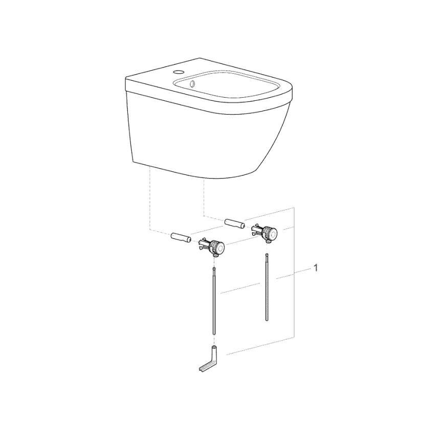 GROHE 39208000 - Επιτοίχιο μπιντέ EURO CERAMIC 540 × 375 mm κεραμικό/λευκό