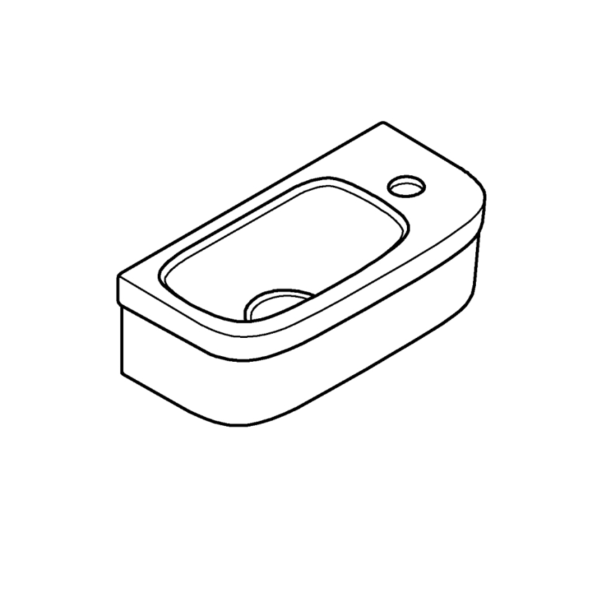 GROHE 39327000 - Νιπτήρας BAU CERAMIC 370 × 180 mm κεραμικό/λευκό