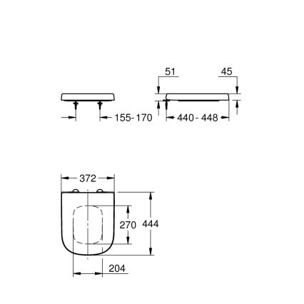 GROHE 39330002 - Κάθισμα WC EURO CERAMIC σε ανθεκτικό λευκό