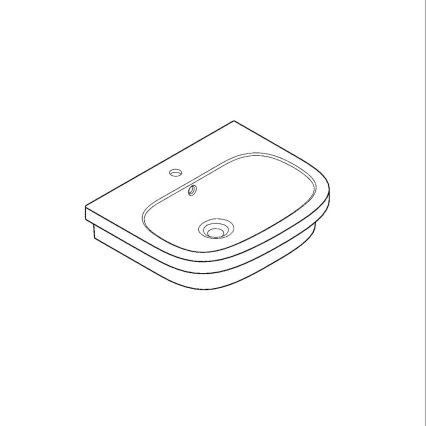 GROHE 39337000 - Επιτραπέζιος νιπτήρας EURO CERAMIC 600 × 480 mm κεραμικό/λευκό