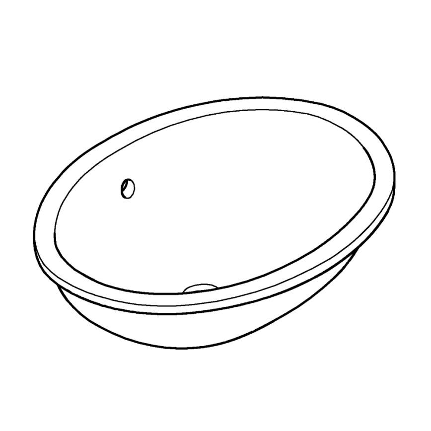 GROHE 39423000 - Εντοιχιζόμενος νιπτήρας BAU CERAMIC 560 × 420 mm κεραμικό/λευκό