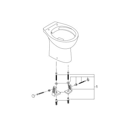 GROHE 39430000 - Επιδαπέδιο WC BAU CERAMIC 515 x 356 x 406 mm κεραμικό/λευκό