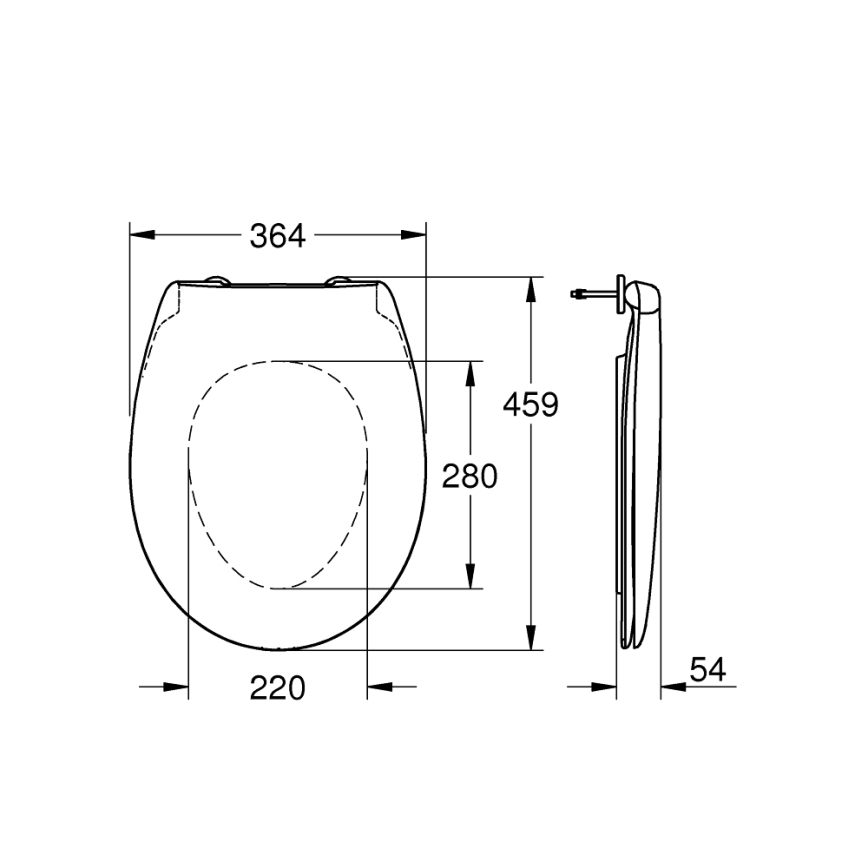 GROHE 39492000 - Κάθισμα WC BAU CERAMIC DuroWhite