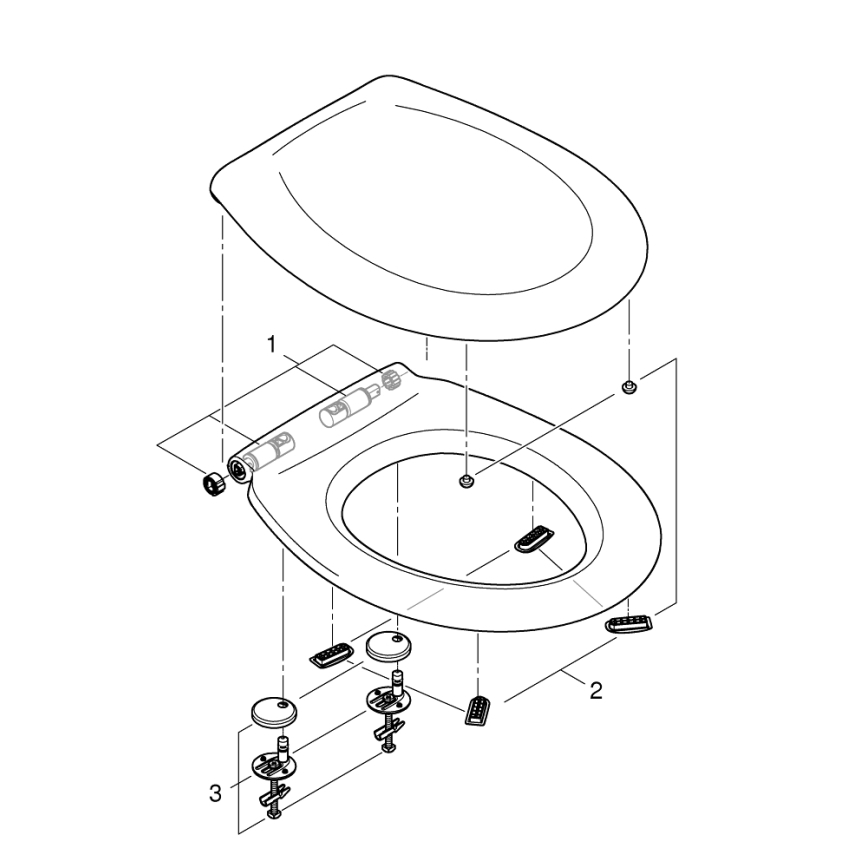 GROHE 39493000 - Κάθισμα WC BAU CERAMIC, Duro λευκό
