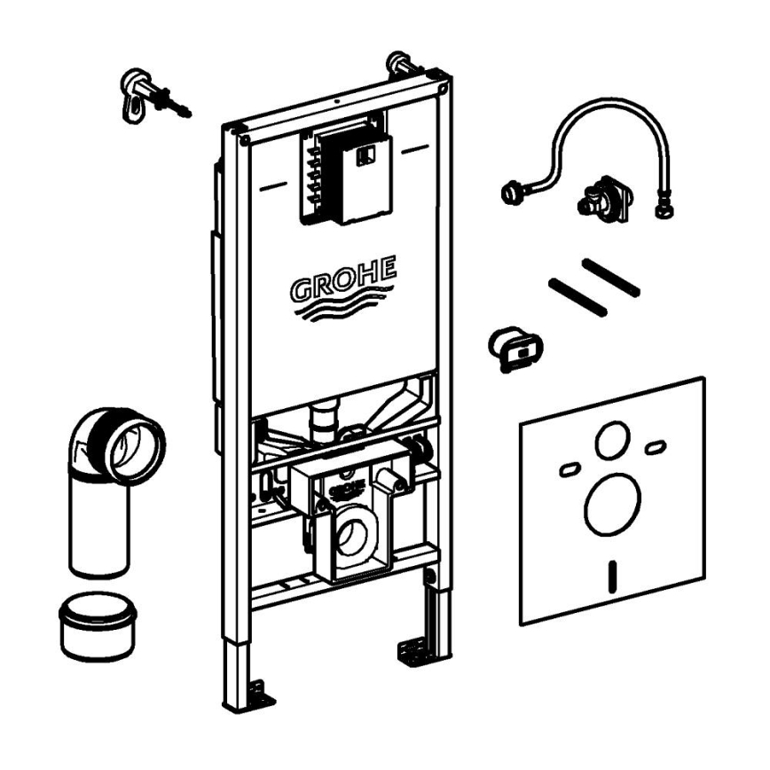 GROHE 39598000 - Μονάδα για επιτοίχια λεκάνη WC RAPID SLX 1,13 m λευκή
