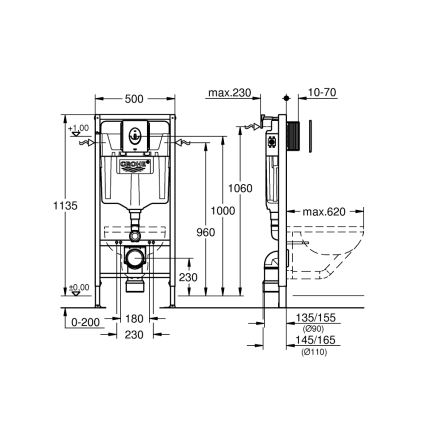 GROHE 39883000 - Εντοιχιζόμενη εγκατάσταση SOLIDO 1,13 m γυαλιστερό χρώμιο