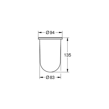 GROHE 40393000 - Ανταλλακτικό ποτήρι ESSENTIALS διάφανο