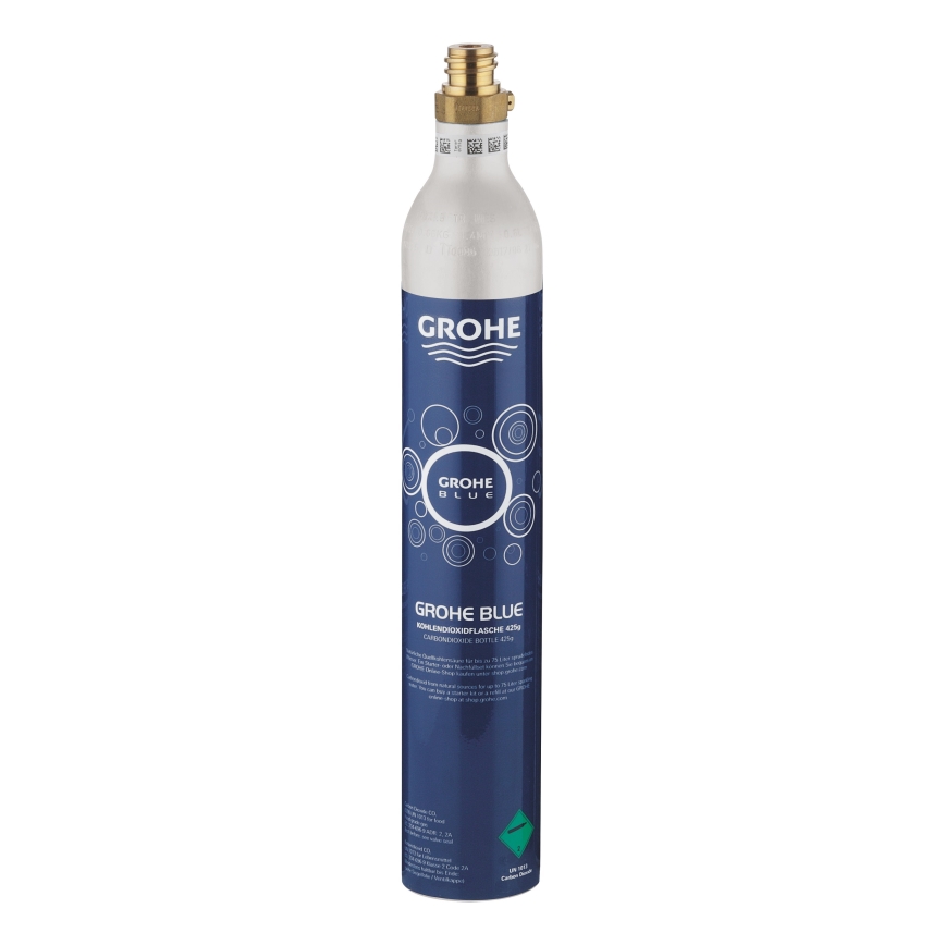 GROHE 40422000 - Φιάλη CO2 για GROHE BLUE 425 g (4 τεμάχια) από ανοξείδωτο χάλυβα