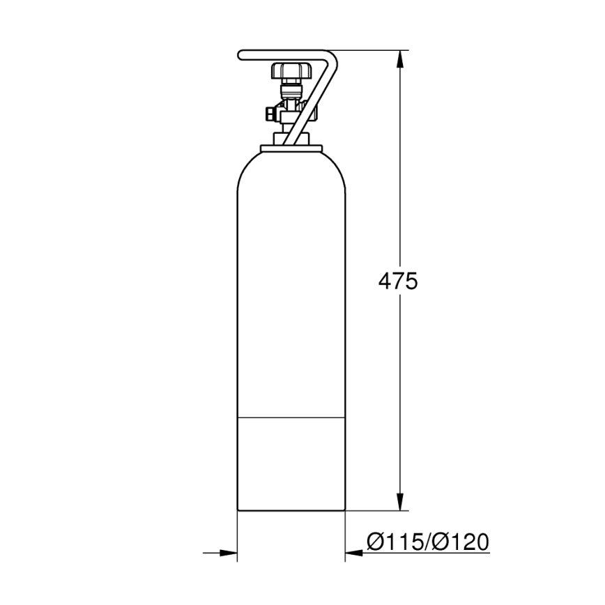 GROHE 40423000 - Σετ εκκίνησης με φιάλη CO2 υπό πίεση GROHE BLUE 2 kg