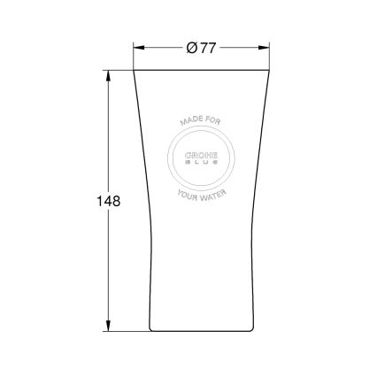 GROHE 40437000 - Σετ 6 ποτηριών BLUE 250 ml, κρυστάλλινα/διάφανα