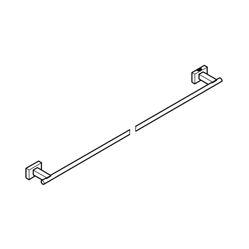 GROHE 40509AL1 - Πετσετοθήκη ESSENTIALS CUBE 600 mm, σε απόχρωση γραφίτη