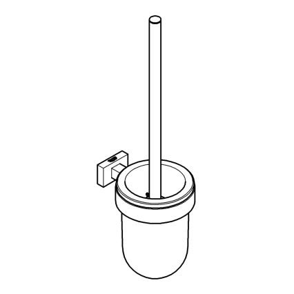 GROHE 40513AL1 - Σετ καθαρισμού τουαλέτας ESSENTIALS CUBE γραφίτης