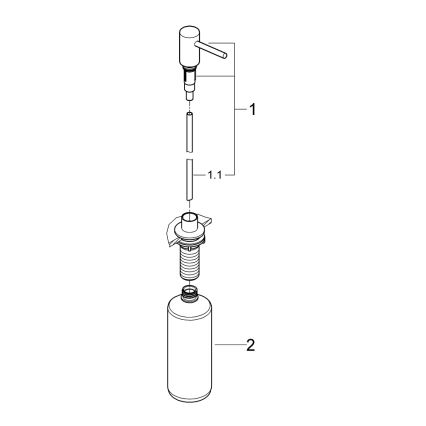 GROHE 40535GL0 - Δοσομετρητής υγρού σαπουνιού COSMOPOLITAN 500 ml χρυσός