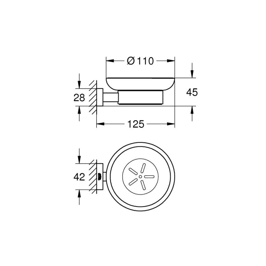 GROHE 40754001 - Σαπουνοθήκη ESSENTIALS CUBE, γυαλιστερό χρώμιο