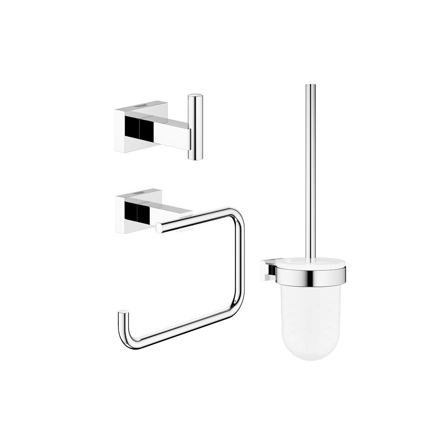 GROHE 40757001 - Σετ αξεσουάρ ESSENTIALS CUBE, γυαλιστερό χρώμιο