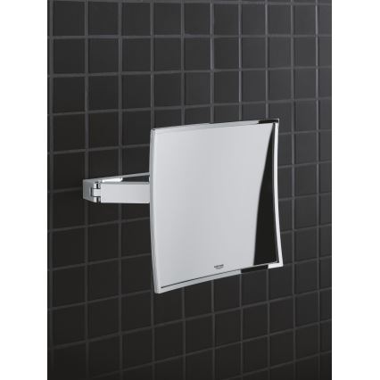 GROHE 40808000 - Καθρέφτης μακιγιάζ SELECTION CUBE 22,3 × 22,3 cm γυαλιστερό χρώμιο