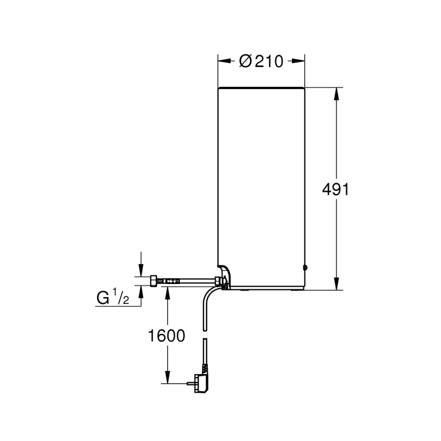 GROHE 40831001 - Δοχείο RED 7 l από ανοξείδωτο ατσάλι