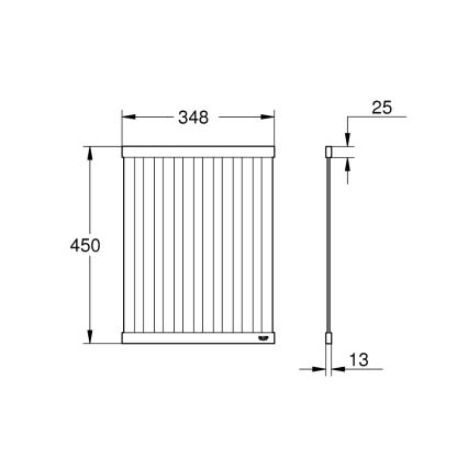 GROHE 40856SD0 - Δίσκος αποστράγγισης 450 × 348 mm, βουρτσισμένο ανοξείδωτο