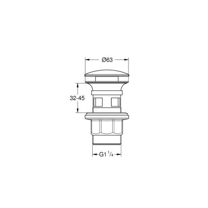 GROHE 40869000 - Σετ αποχέτευσης Ø 63 mm γυαλιστερό χρώμιο