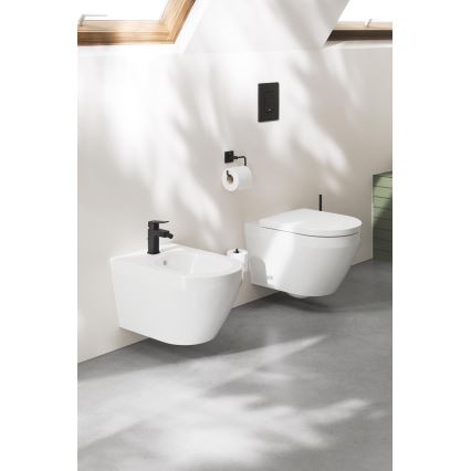 GROHE 409792430 - Βάση για ανταλλακτικό ρολό χαρτιού υγείας START CUBE 13,4x6 cm μαύρη