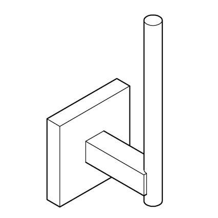 GROHE 40979DC0 - Στήριγμα για ανταλλακτικό ρολό χαρτιού υγείας START CUBE, γυαλιστερό χρώμιο