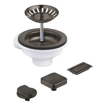 GROHE 40996AL0 - Σετ αποχέτευσης για νεροχύτες κουζίνας, γραφίτης