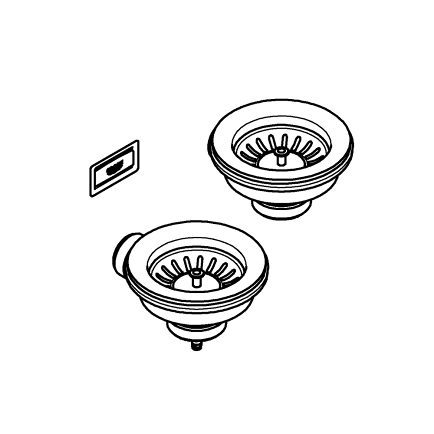 GROHE 40997DL0 - Σετ αξεσουάρ αποχέτευσης, μπρονζέ