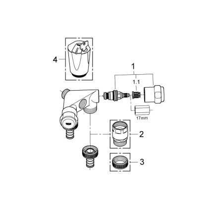 GROHE 41020000 - Διπλή βαλβίδα EGGEMANN 12” σε γυαλιστερό χρώμιο