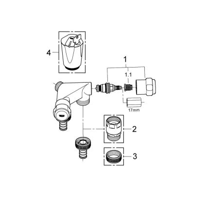 GROHE 41022000 - Διπλή βαλβίδα EGGEMANN DN 15 σε γυαλισμένο χρώμιο