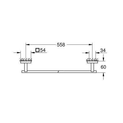 GROHE 410892430 - Κρεμάστρα πετσετών 600 mm μαύρη