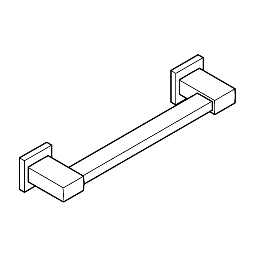 GROHE 410942430 - Λαβή μπανιέρας START CUBE 354 mm μαύρη