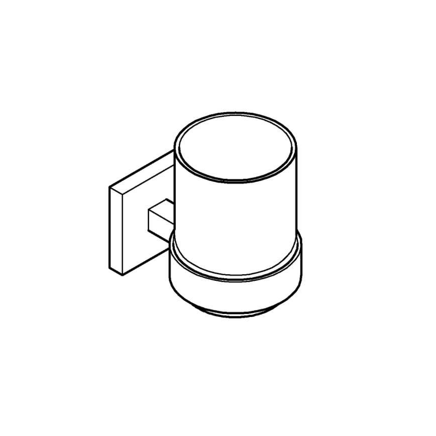 GROHE 41097DC0 - Ποτήρι με στήριγμα START CUBE από ανοξείδωτο ατσάλι