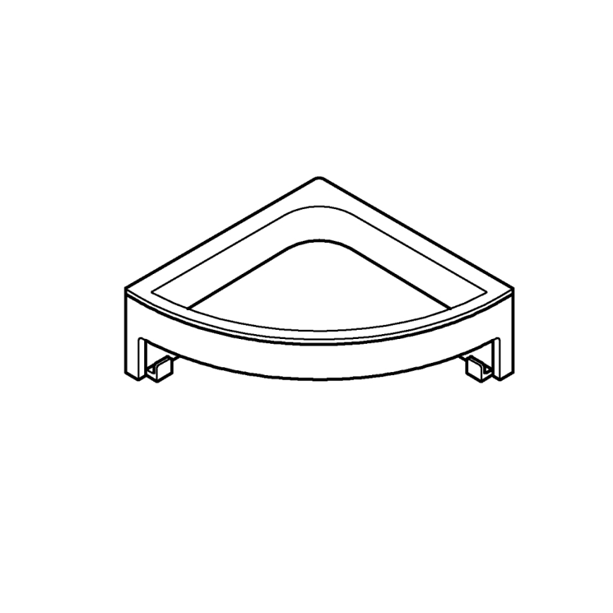 GROHE 411062430 - Γωνιακή ραφιέρα για ντους ESSENTIALS 250 × 250 mm μαύρη