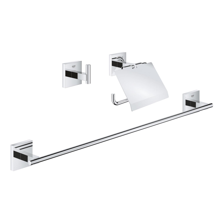GROHE 41124000 - Σετ αξεσουάρ START CUBE 558 mm γυαλιστερό χρώμιο