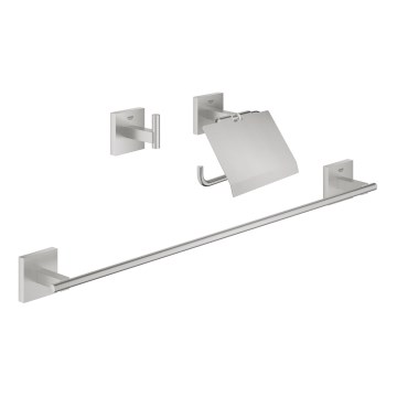 GROHE 41124DC0 - Σετ αξεσουάρ START CUBE 558 mm από ανοξείδωτο χάλυβα