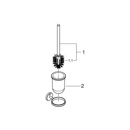 GROHE 41169000 - Σετ καθαρισμού τουαλέτας START, ματ/γυαλιστερό χρώμιο