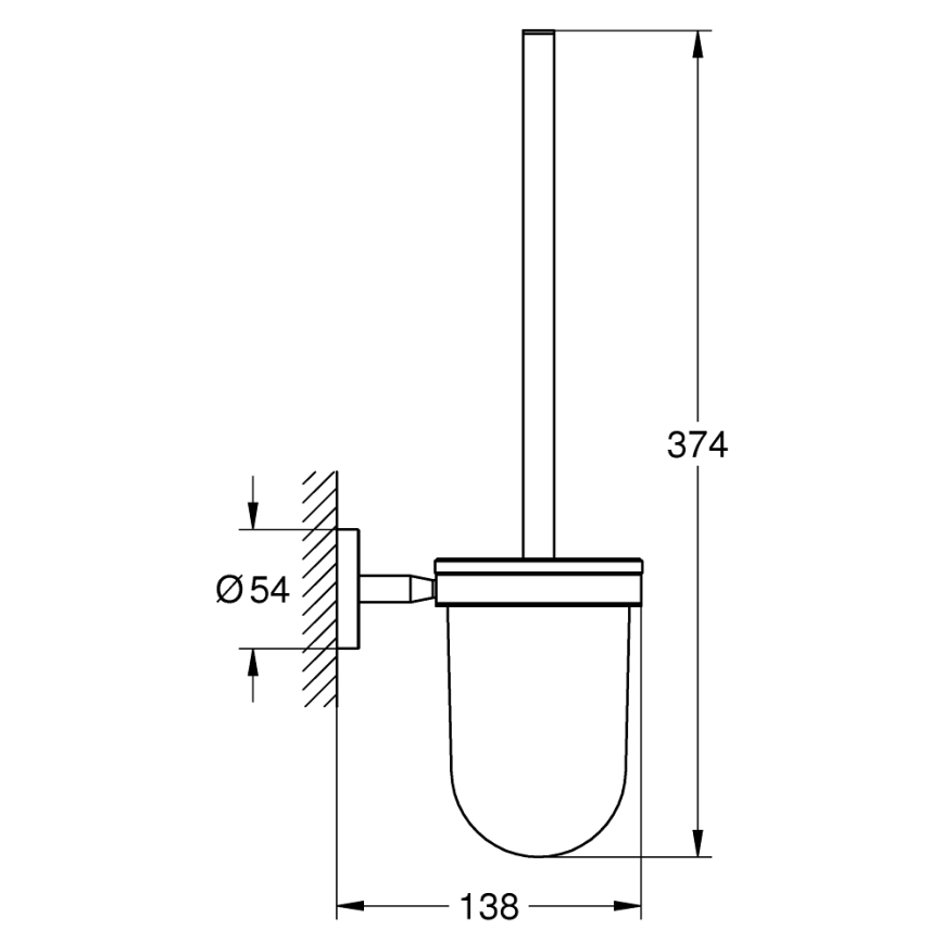 GROHE 41169000 - Σετ καθαρισμού τουαλέτας START, ματ/γυαλιστερό χρώμιο