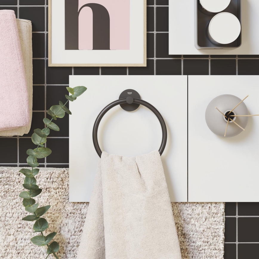 GROHE 411742430 - Βάση για πετσέτες START 180 mm, μαύρο