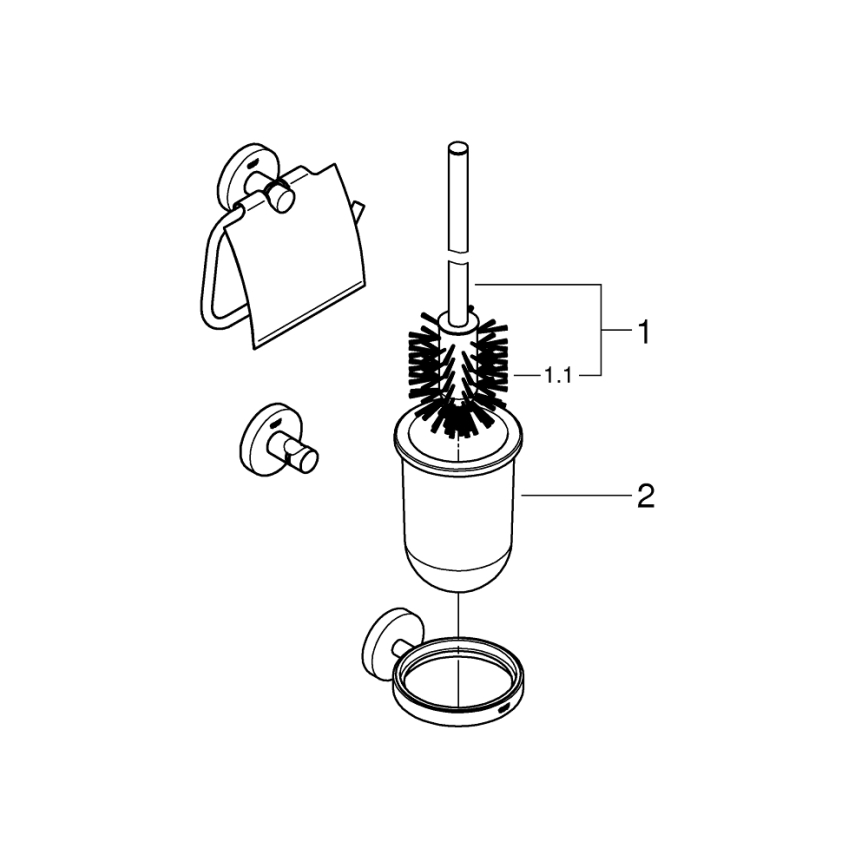 GROHE 412042430 - Σετ αξεσουάρ START μαύρο
