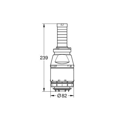 GROHE 42690000 - Servo βαλβίδα εκκένωσης χωρίς έδρα βαλβίδας, χωρίς προέκταση