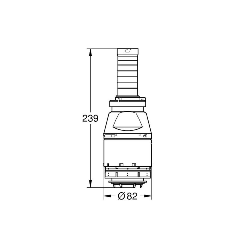 GROHE 42690000 - Servo βαλβίδα εκκένωσης χωρίς έδρα βαλβίδας, χωρίς προέκταση