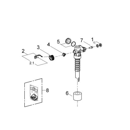 GROHE 43537000 - Βαλβίδα πλήρωσης, λευκή