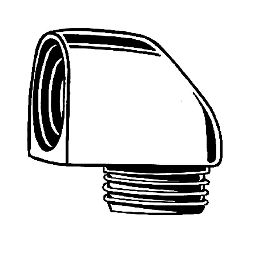 GROHE 45304000 - Γωνιακός σύνδεσμος ντους DN 15 × DN 15 γυαλιστερό χρώμιο